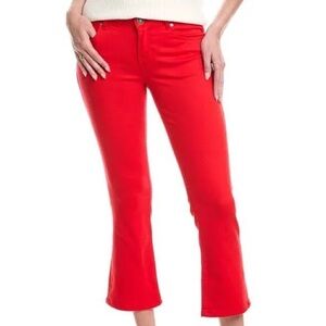 CAbi Red Flare Wide Leg Jeans